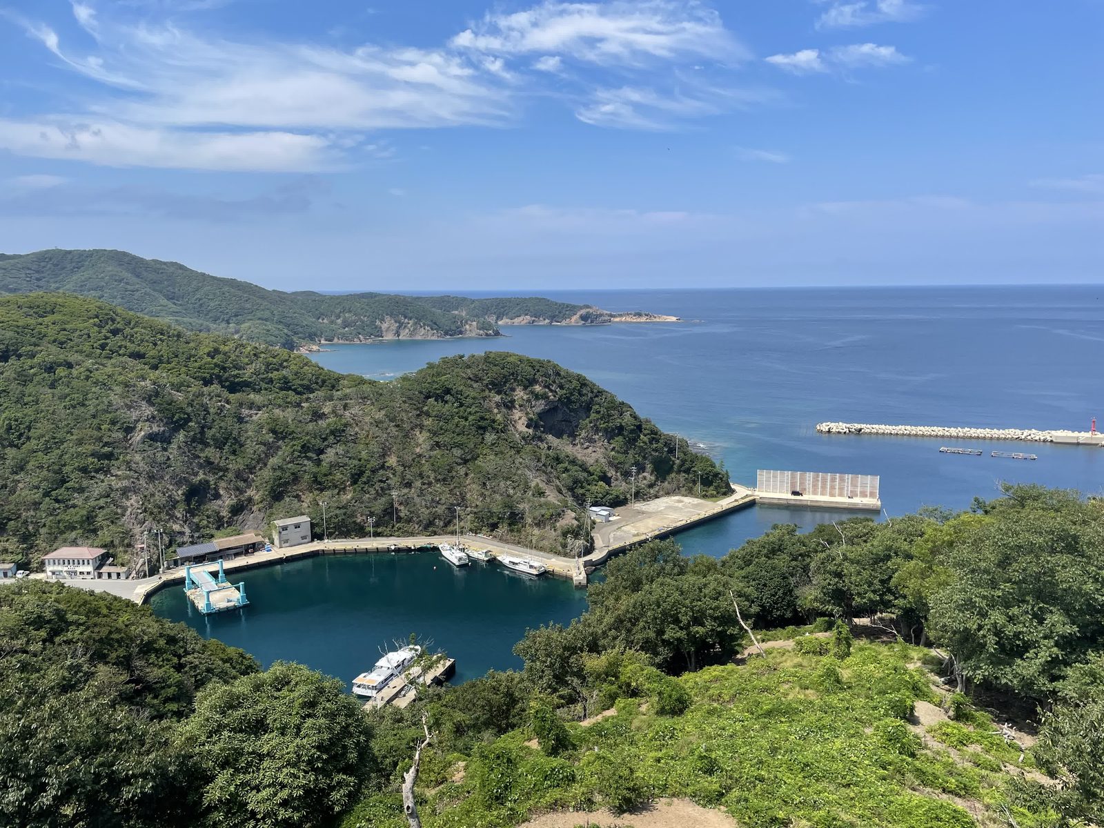 韓国展望所付近から見渡す海の景色