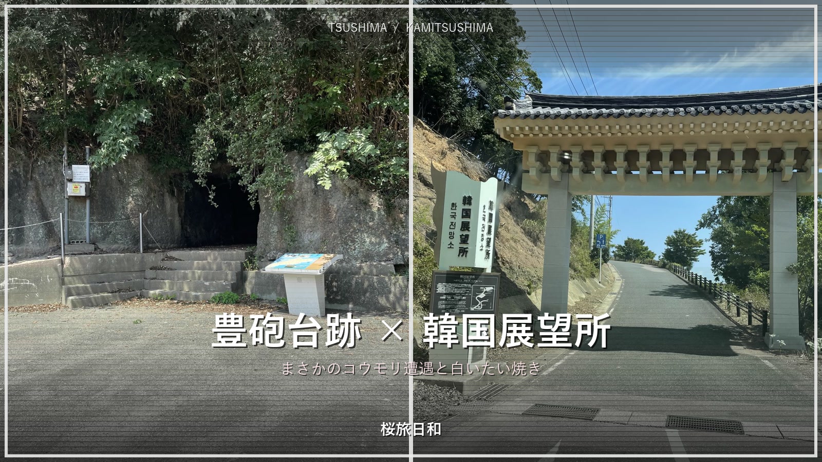 【対馬】豊砲台跡と韓国展望所を巡る旅｜まさかのコウモリ遭遇と白いたい焼き