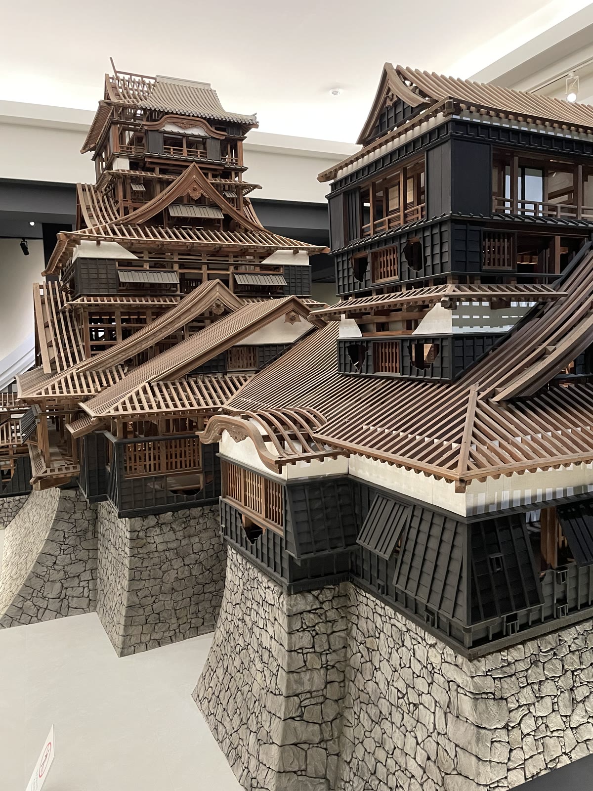 熊本城を再現した模型