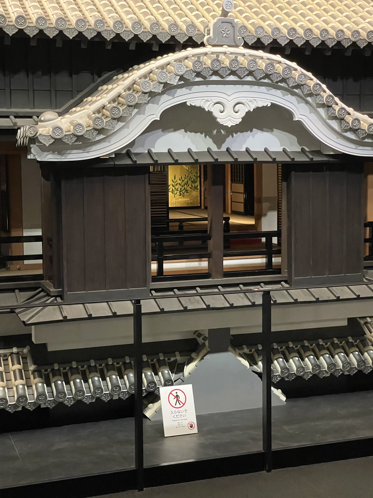 熊本城の建物を再現した模型の細部