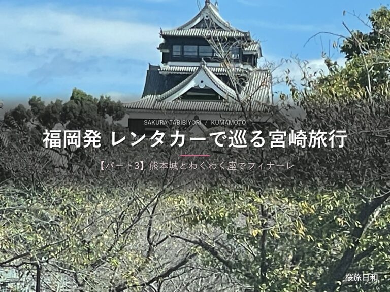 福岡発レンタカーで巡る宮崎旅行3泊4日！鹿児島・高千穂・熊本を満喫した旅【パート3】